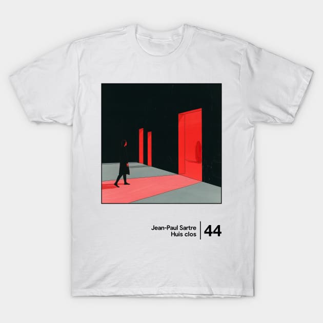 Huis clos - Minimal Style Graphic Artwork T-Shirt by saudade